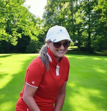 Ladies Merino Golf Polo Top - Red