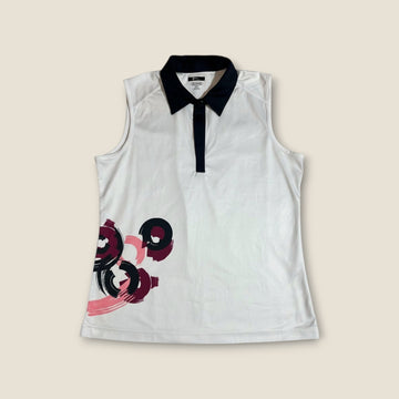 Greg Norman White Sleeveless Polo (L)