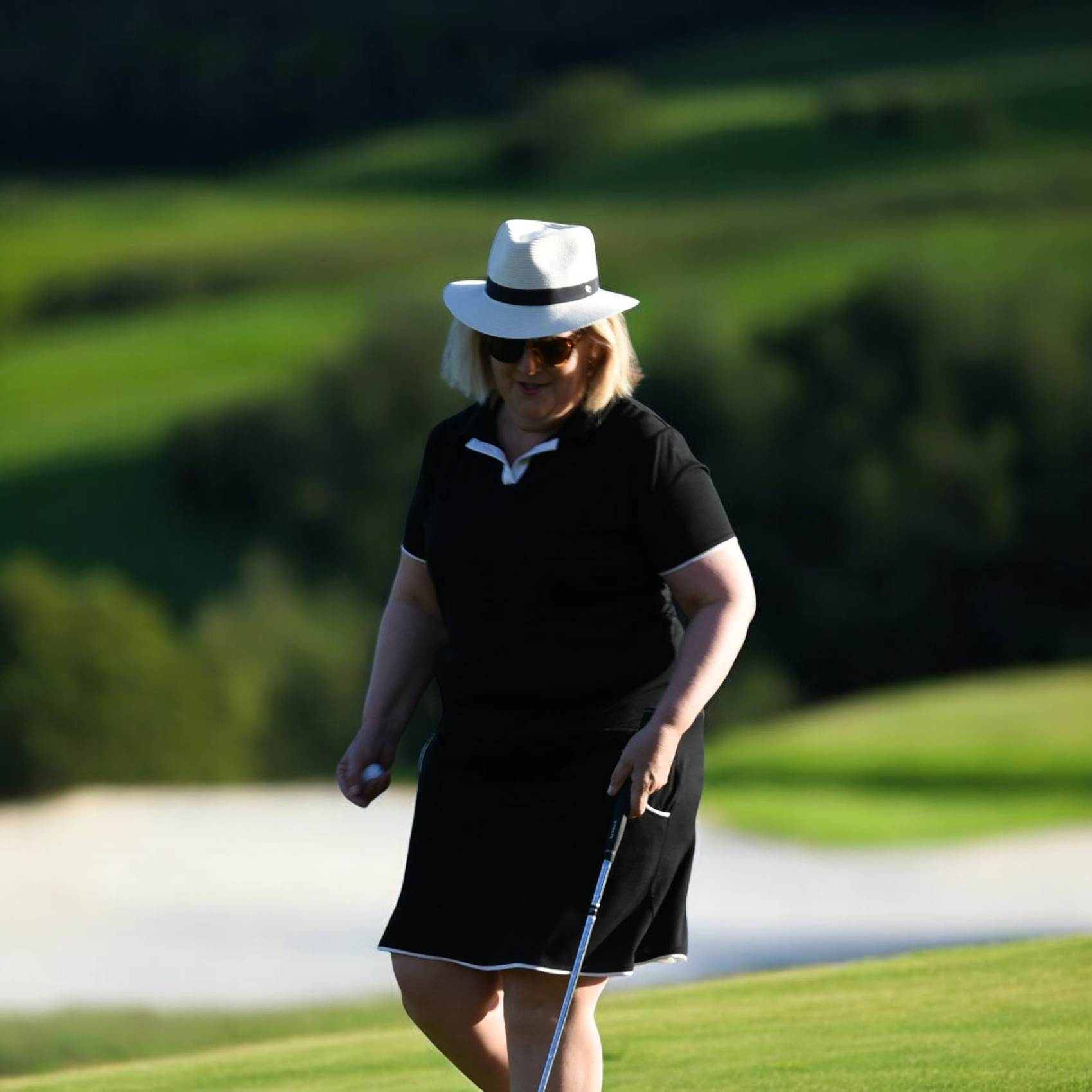 Ladies Merino Golf Skirt - Black