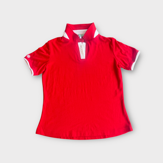 Ladies Merino Golf Polo Top - Red