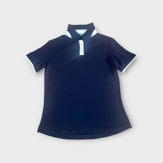 Ladies Merino Golf Polo Top - Navy