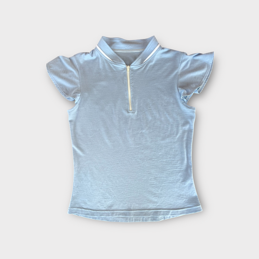 NEW RELEASE - Ladies Merino Golf Top - Ice Blue