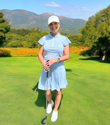 NEW RELEASE - Ladies Merino Golf Skirt - Ice Blue