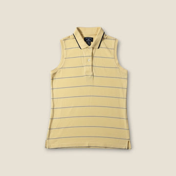 Cutter & Buck Lemon Striped Sleeveless Polo – (S)