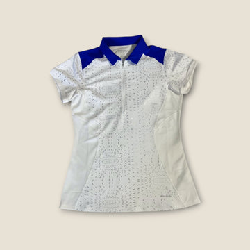 Cutter & Buck Annika White & Royal Blue Polo (XS)