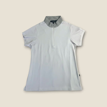 Birdee Sport White Polo with Grey Collar (M)