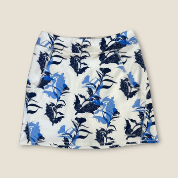 Cutter & Buck Annika Blue & White Floral Skirt (XS)