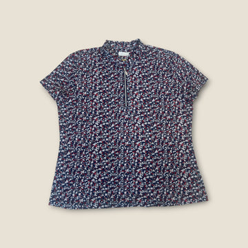 Greg Norman PlayDry Navy Floral Polo (XL)