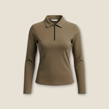Hazelnut Merino Long Sleeve Polo (8)