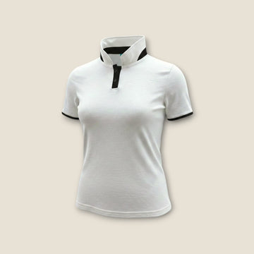 Women's Merino Polo - Ivory & Black (16)
