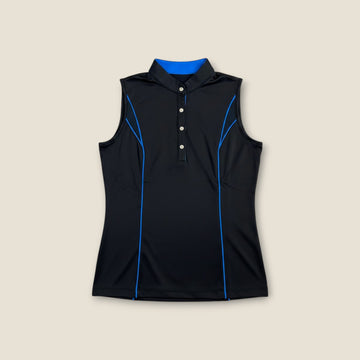 Tail Black Sleeveless Polo (XS)