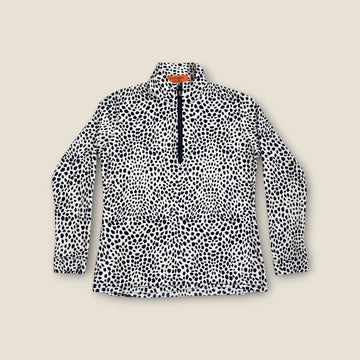 Corsican Golf Black & White Leopard Print Long Sleeve (S)