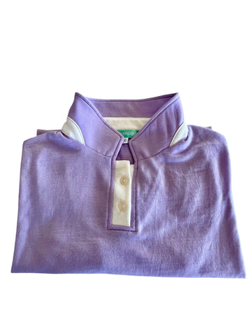 Merino Polo Top - Lilac