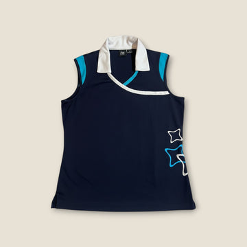 Nivo Navy Sleeveless Polo (L)