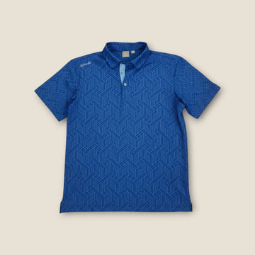 Ping Royal Blue Short Sleeve Mens Polo (M)
